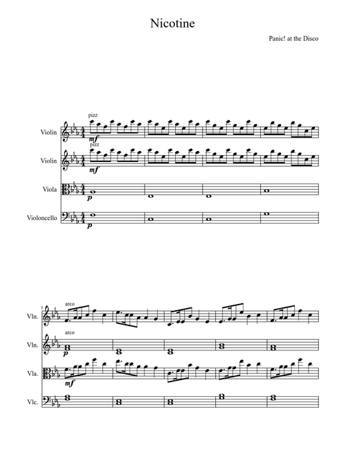 Nicotine by Panic! at the Disco String Quartet