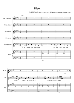 4679686 Rise SUPERFRUIT ft Brian Crum Mario Jose Mary Lambert Sheet ...