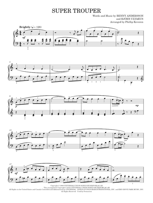 Super Trouper - ABBA (Piano Solo)