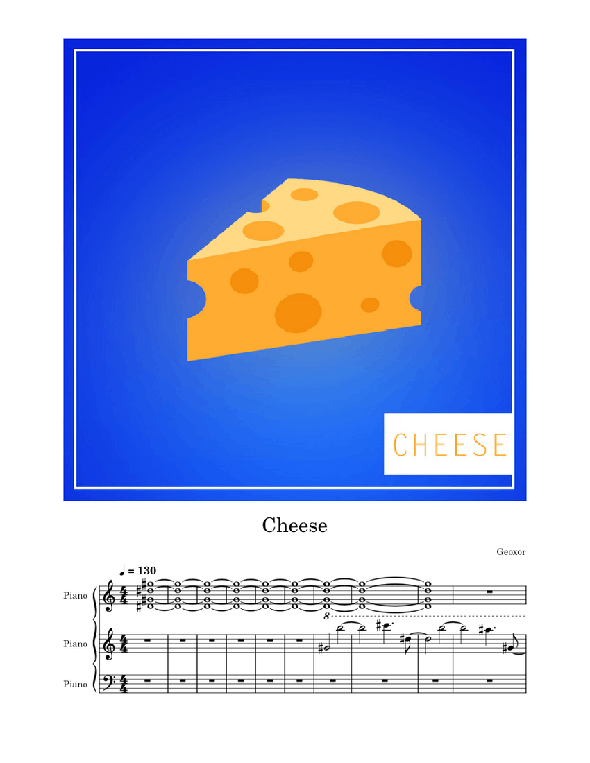 Cheese – Geoxor Sheet music for Piano (Piano Trio) | Musescore.com