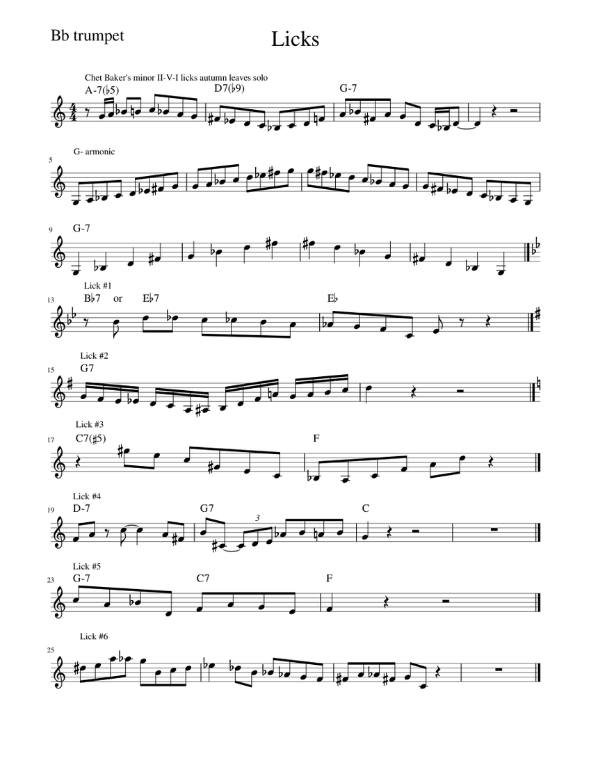 The lick trumpet top