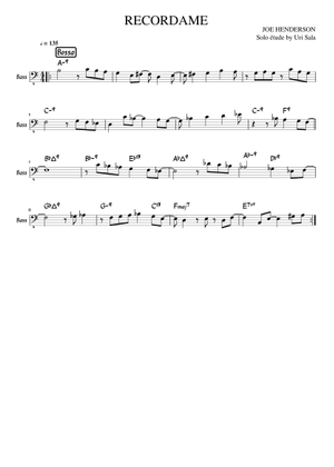 Play Official version of Recorda me Sheet Music by Joe Henderson for ...