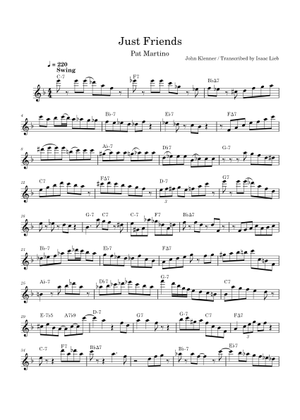 ビッグバンド楽譜「JUST FRIENDS」DOC SEVERINSEN Just Friends