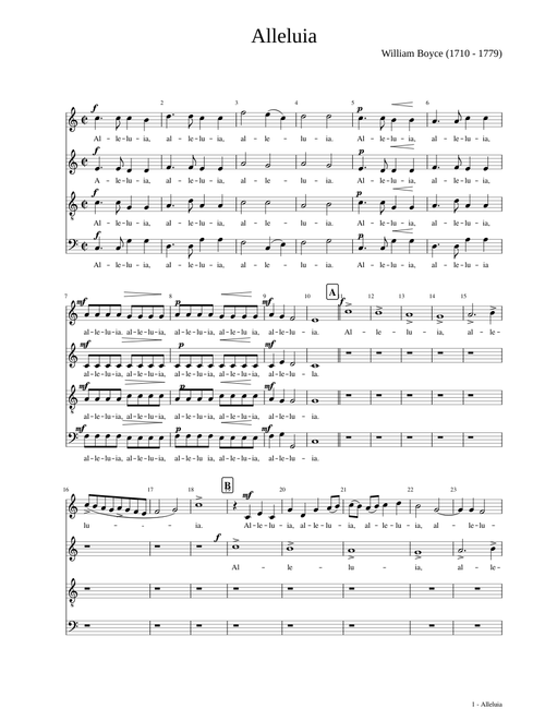 Boyce Alleluia Choeur