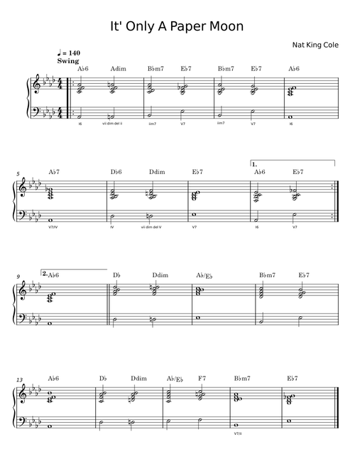 It' Only A Paper Moon - Nat King Cole