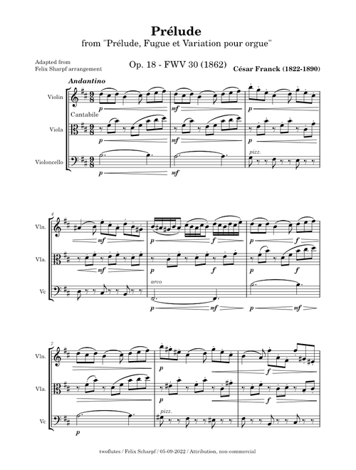 Prélude, Fugue et Variation, Op.18 – César Franck
