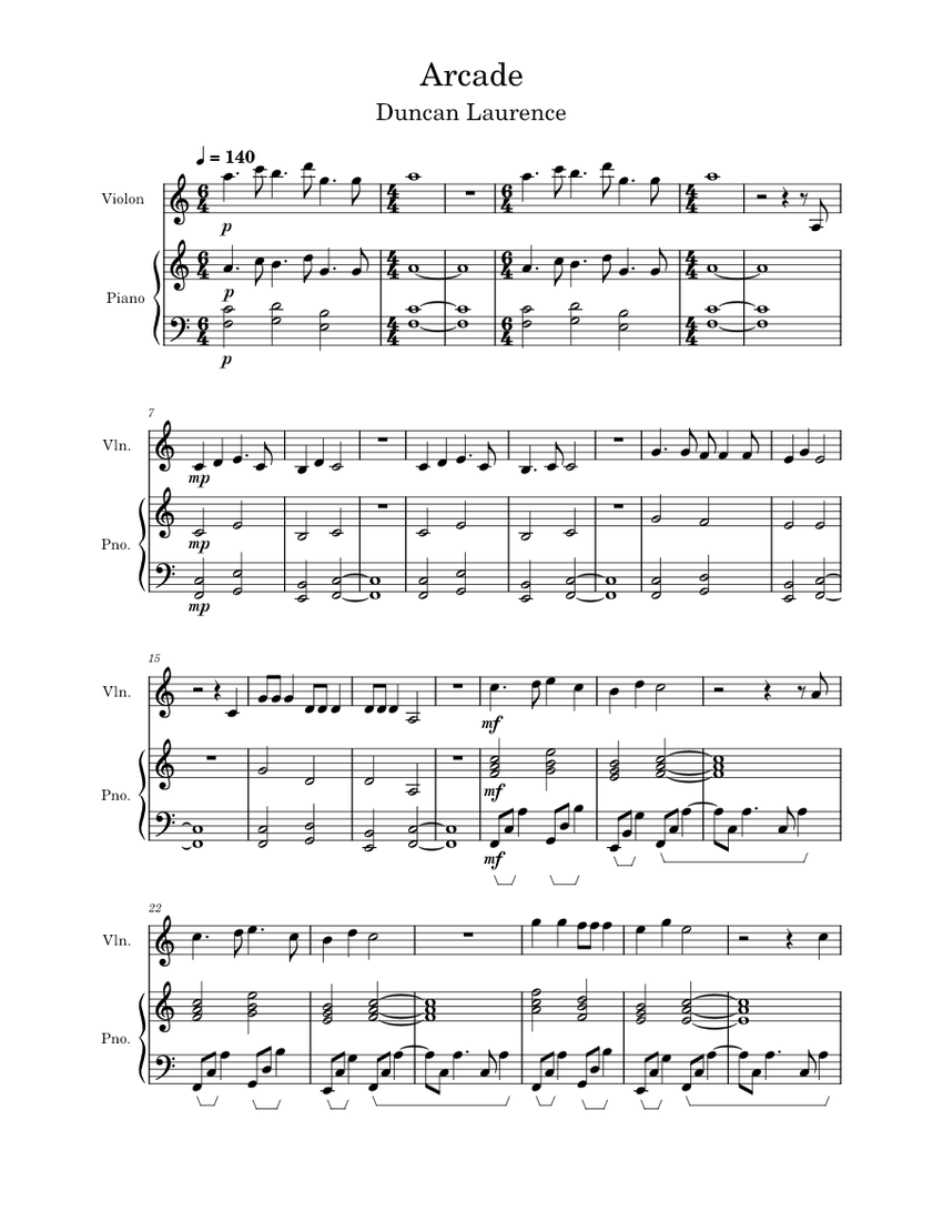 Arcade - Piano Solo - Digital Sheet Music | Sheet Music Plus
