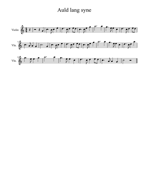 Auld lang syne