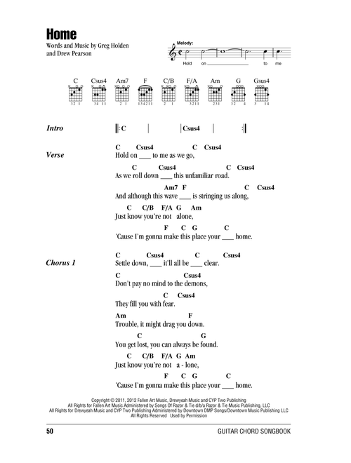 Home - Phillip Phillips (Guitar Chords-Lyrics)