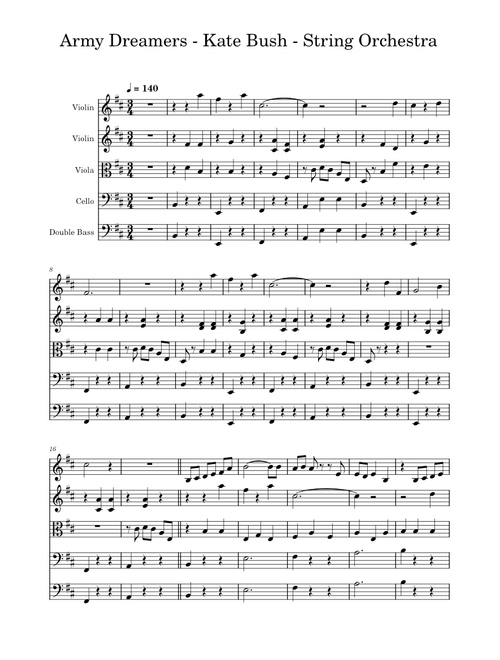 Army Dreamer – Kate Bush - String Orchestra