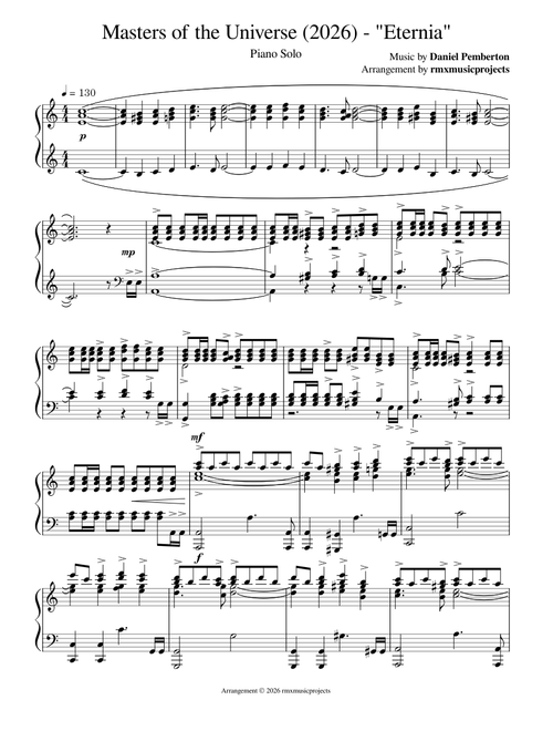 Masters of the Universe (2026) "Eternia" – Daniel Pemberton (Piano Solo)