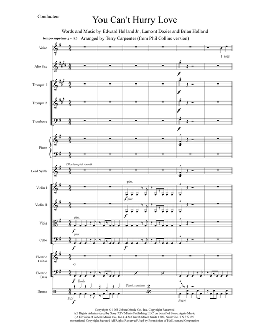 You Can't Hurry Love (Arr. Terry Carpenter) - The Supremes (Large Ensemble)
