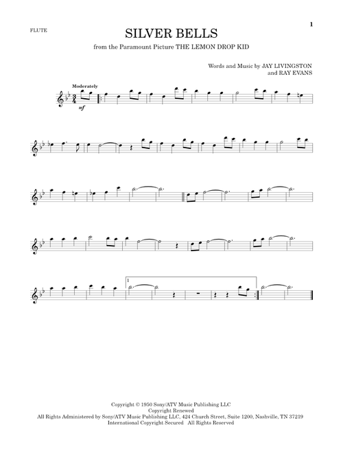 Silver Bells - Jay Livingston & Ray Evans, Ray Evans, Jay Livingston (Flute Solo)