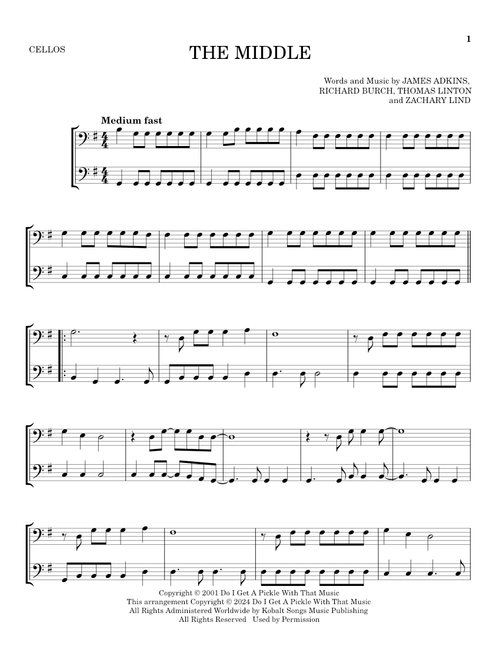 The Middle - Jimmy Eat World (Cello Duet)