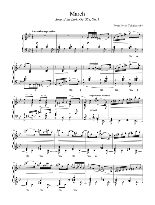 The Seasons, March: Song of the Lark | Op. 37a, No. 3 | Pyotr Ilyich Tchaikovsky