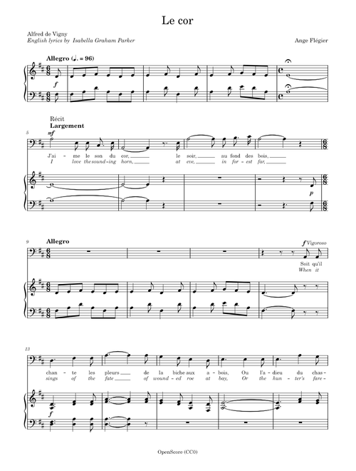 Flégier, Ange – Le cor