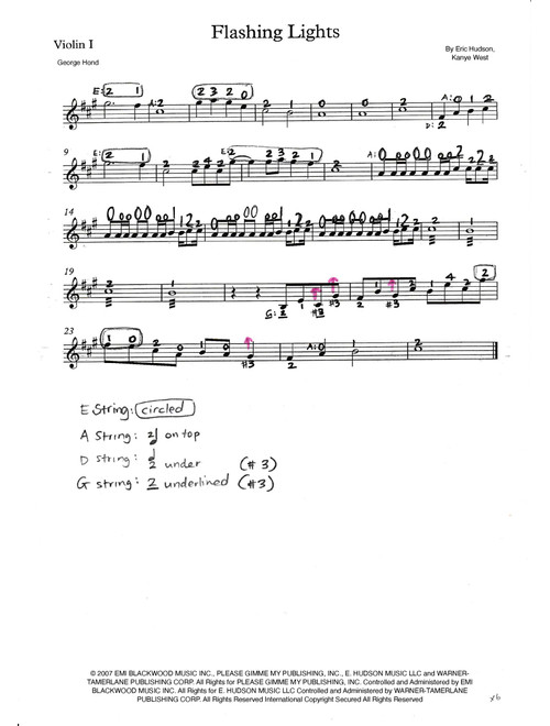 Flashing Lights (Arr. George Hond) - Kanye West (String Quartet)