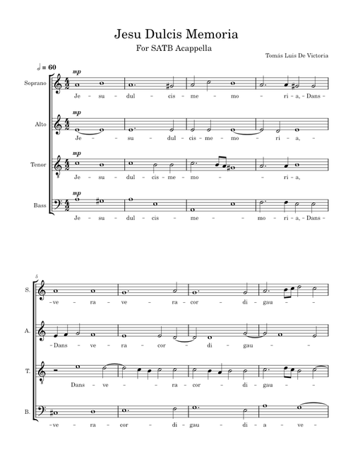 Jesu, dulcis memoria – Tomás Luis de Victoria