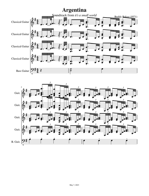 It's A Small World (Argentina Theme) – Sherman Brothers