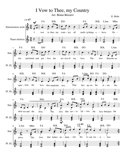 I Vow to Thee, My Country – Gustav Theodore Holst (1874-1934)