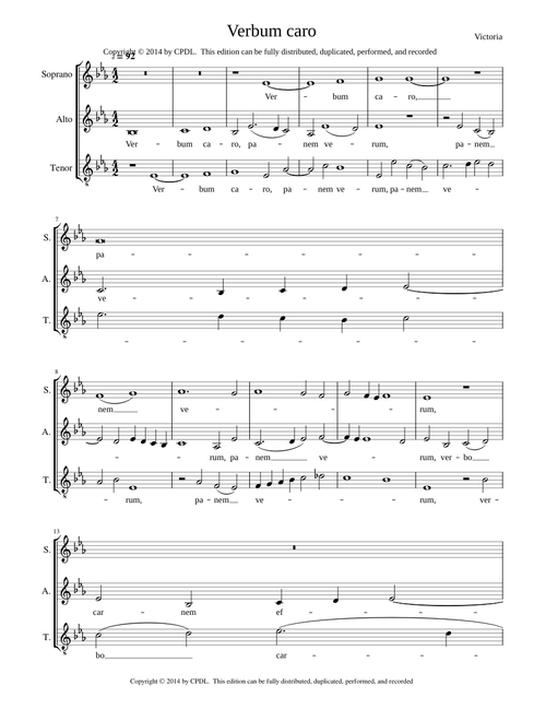 Pange lingua 'more hispano' (i. e., based on the Mozarabic chant and not to be confused with the 'Roman'/Gregorian Pange lingua gloriosi) - Tomás Luis de Victoria