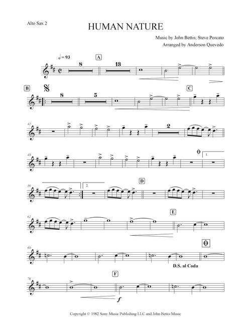 Human Nature (Arr. Anderson Quevedo) - Michael Jackson (Alto Sax Solo)
