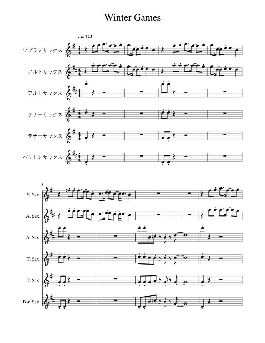 winter-games-sheet-music-for-saxophone-alto-saxophone-tenor-saxophone