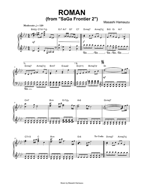 Partitions Piano – SaGa Frontier Original Soundtrack