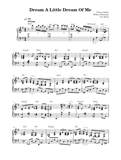 Dream a little dream of me - Jazz