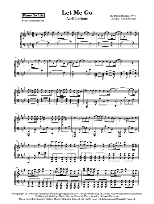 Let Me Go (Arr. Piano Go Life) - Avril Lavigne (Piano Solo)