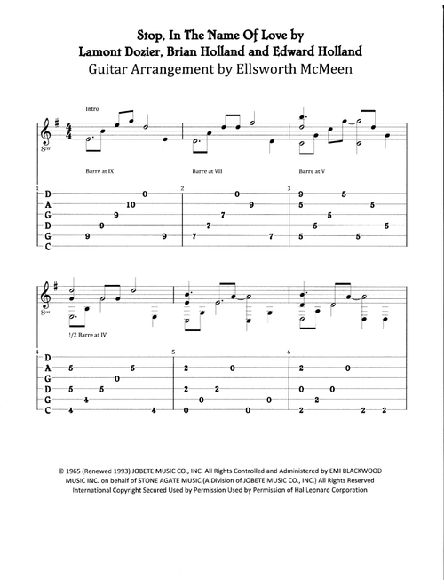 Stop! In The Name Of Love (Arr. Ellsworth McMeen) - The Supremes (Instrumental Duet)