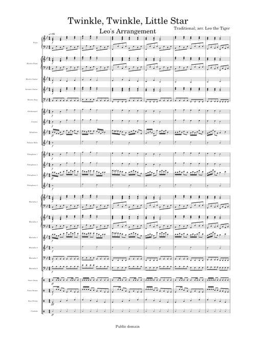 Arrangement: Twinkle, Twinkle, Little Star (ABC Song)