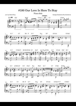 邦楽 Our Love is here to Stay Dexter Gordon - Our love is here to stay (transcription