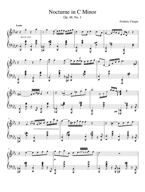 Chopin Nocturne in C Minor (piano solo)