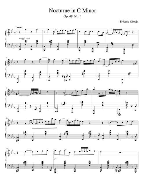 Chopin Nocturne in C Minor (piano solo)