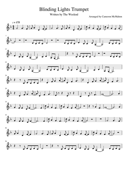 Blinding Lights Trumpet Solo