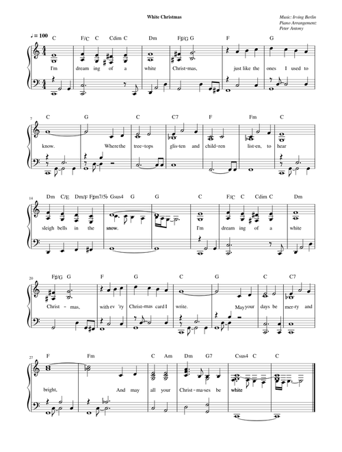White Christmas  - Irving Berlin