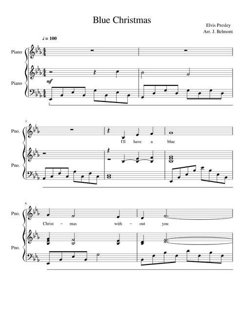 Blue Christmas Original Key