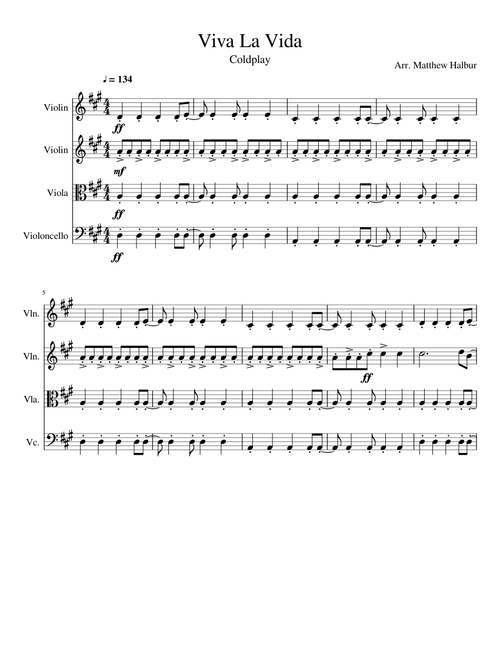 Viva La Vida String Quartet
