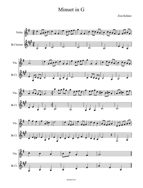 Minuet in G