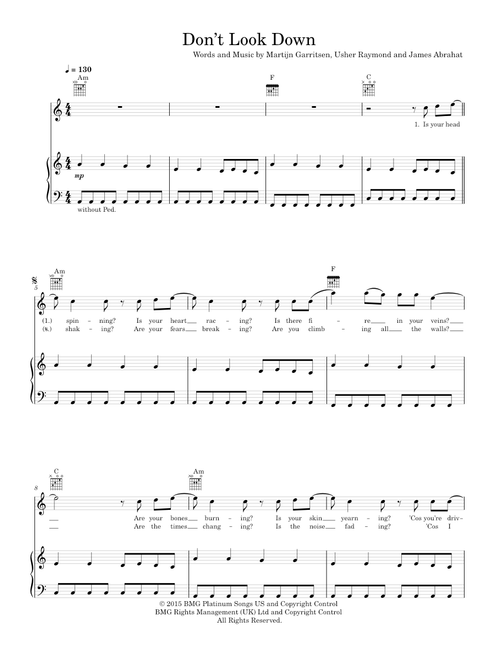 Don't Look Down - Martin Garrix feat. Usher (Piano-Voice)