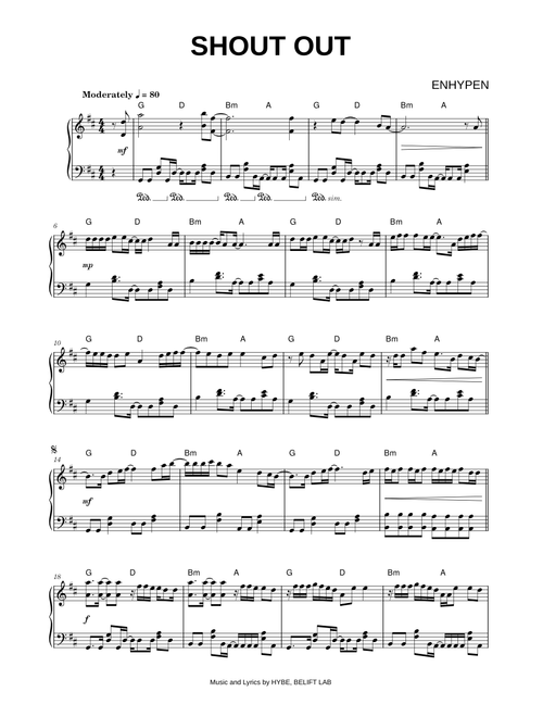 Shout Out - ENHYPEN (Piano)