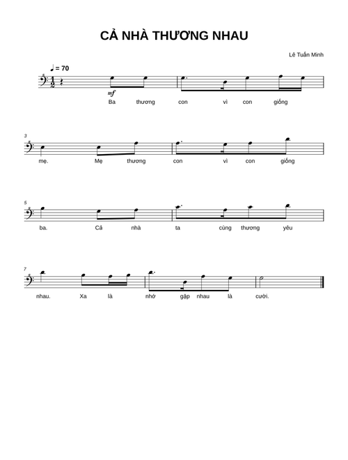 Cả Nhà Thương Nhau – Lê Tuấn Minh