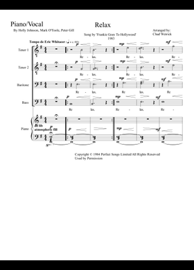 FRANKIE GOES TO HOLLYWOOD バンドスコア Relax – Frankie goes to Hollywood Sheet Music with Chords