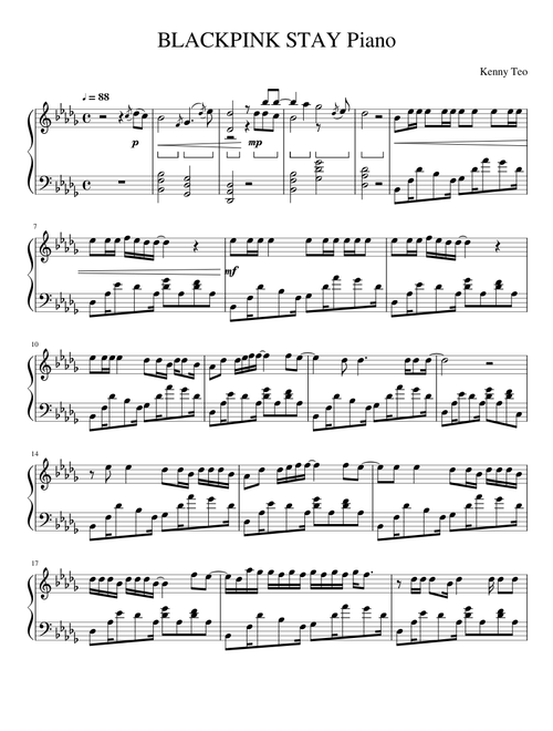 BLACKPINK STAY PIANO