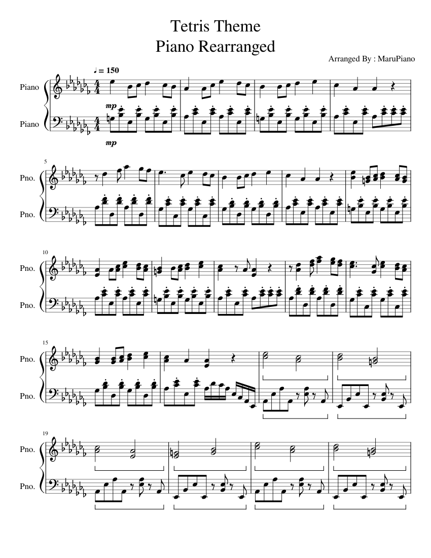 Tetris theme piano online