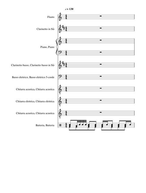 Apache – The Shadows (flute, clarinets, guitars, piano, drum, bass)