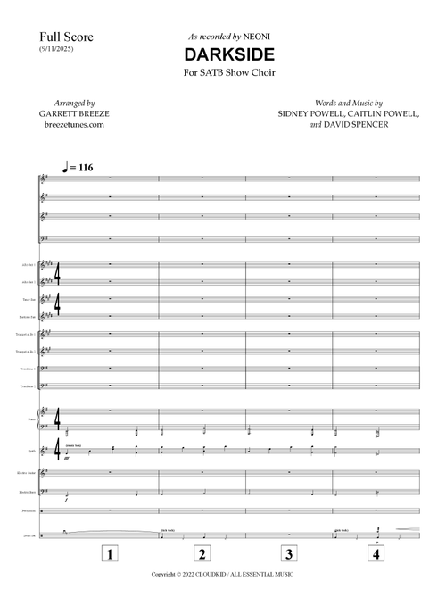 Darkside (Arr. Garrett Breeze) - Neoni (Jazz Combo)