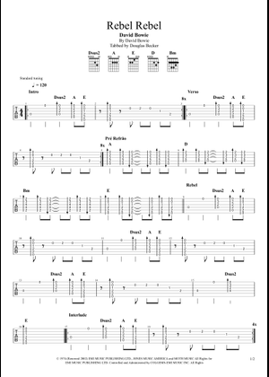 Play Official version of Rebel rebel Sheet Music by David Bowie