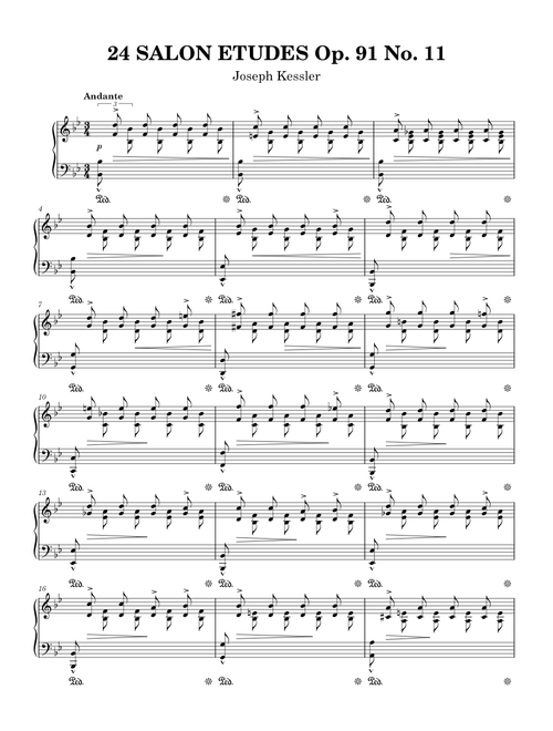 Joseph Kessler - 24 Salon Etudes Op. 91 No. 11
